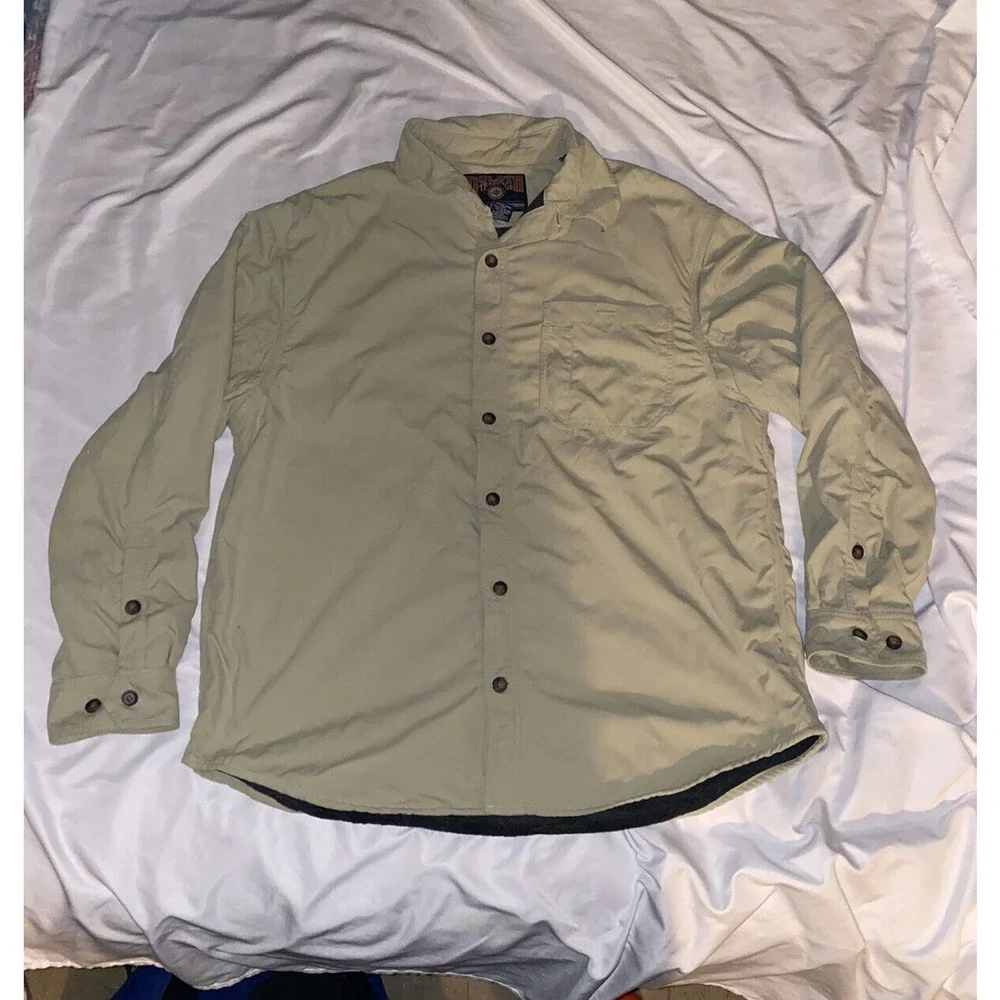 Duluth Trading Hanger Bender Fire Hose Fleece Lined Shacket‎ Nylon Jacket Large